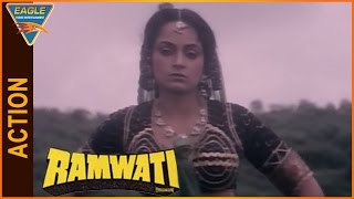 Ramwati Hindi Movie  Upasana Singh Best Stunt Action Scene  Eagle Hindi Movies [upl. by Mukul]