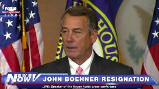 FNN John Boehner Announces Resignation During Press Conference [upl. by Yennor486]