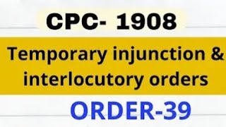 Legal issues in Temporary injunction and interlocutory Orders in Civil Litigation [upl. by Ahsit]