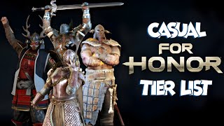 Casual For Honor Tier List [upl. by Stephi39]