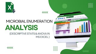 Microbial Enumeration Analysis with Excel Descriptive Statistics and ANOVA [upl. by Eizle]