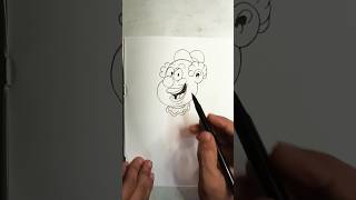 Cartoon joker outline drawing shortsfeed cartoonart joker [upl. by Ainnet]