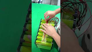 2P23S lifepo4 lithium battery pack wiring harness production line 15Ah A grade cells [upl. by Godwin]