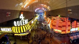 SlotZilla Zipline Zoomline over Fremont Street in Downtown Las Vegas [upl. by Fiedling]