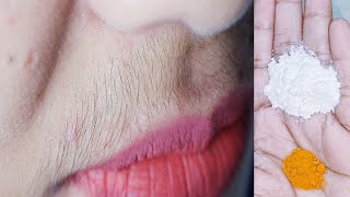 Upper lip hair removal at home naturally permanently  Best facial hair removal at home [upl. by Bernarr]