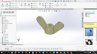 How to design Wing Nut in Solidworks [upl. by Teddie]