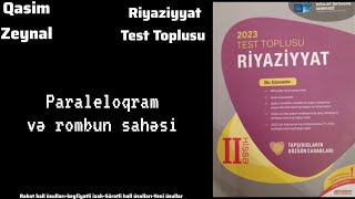 2023 Test Toplusu Paraleloqram və rombun sahəsi dim testtoplusu izah [upl. by Tobey462]