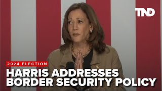 Kamala Harris promises to revive bipartisan border bill Trump opposed in border security speech [upl. by Isteb]