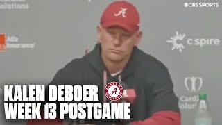 Kalen DeBoer speaks with the media after Alabamas stunning loss to Oklahoma  Press Conference [upl. by Rehpotsihc]