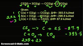 Video Given enthalpies of formation find enthalpy of a reaction [upl. by Conall]