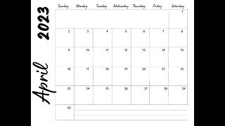 Calendar 2023 full year calendar 2023 planner Blank calendars printable pdf shorts [upl. by Saffian311]