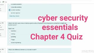 Cyber security essentials chapter 4 Quiz cyber security essentials chapter 4 quiz [upl. by Leirud]