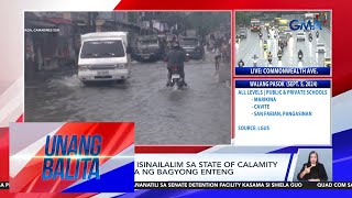 Camarines Sur isinailalim sa state of calamity dahil sa pinsala ng Bagyong Enteng  Unang Balita [upl. by Reisch738]