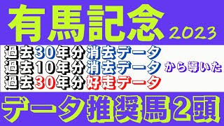 【有馬記念2023】データ予想｜過去30年分データ多数！大混戦レースをデータで有力馬もばっさり！狙えるデータ有力馬2頭 [upl. by Vassaux]