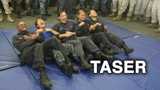 US Marines and Sailors Taser Training [upl. by Atirb471]