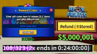 NOVO CÓDIGO  32 CÓDIGOS DE 2X XP BELI E RESET NO BLOX FRUITS 2024  blox fruit codes [upl. by Freytag130]