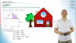 Pythagoras  Hulplijnen tekenenhoogtelijnmethode  WiskundeAcademie [upl. by Machutte]