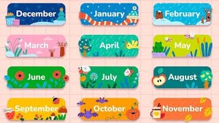 Twelve Months of the Year kidseducation [upl. by Nivi]