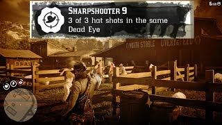 Sharpshooter 9 Location Red Dead Redemption 2 3 hat shots in the same Dead Eye [upl. by Hoffarth]