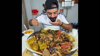 الدولمة العراقية على اصولها Iraqi Dolma Eating Showfood koreancuisine bloger اكسبلور امير اكل [upl. by Ingunna]