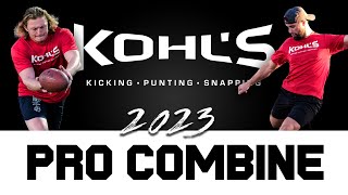 2023 Pro Football Combine  Final Competitions  Kohls Kicking Punting Long Snapping [upl. by Kiyohara]