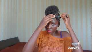 Cheveux naturels coiffures avec 5 tresses africainesNdeyela style [upl. by Aubigny]