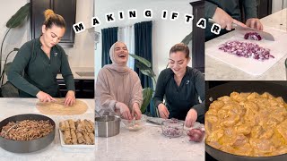 Ramadan Vlog making chicken shawarma amp musakhan rolls  OMAYA ZEIN [upl. by Munmro]