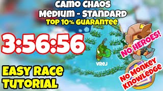 Camo Chaos  Bloons TD 6 BTD6 Easy Race Tutorial No MK No Etienne Mobile Friendly No Micro [upl. by Eanad]