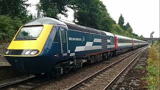 HST 43089 43159 5Z43 Doncaster West yard to Barrow Hill LIP at Consibrough  66001 Oil Train 4824 [upl. by Houser]