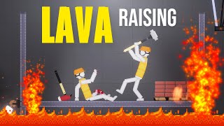 People fight each other while Lava is Rising The Floor is LAVA [upl. by Tihom]