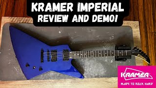 Kramer Imperial Review And Demo  This Kramer Explorer Shaped Guitar Is Wicked [upl. by Leiba304]