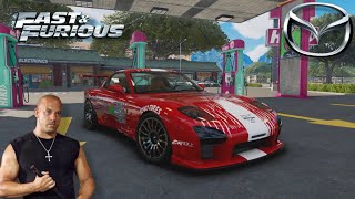 Dom Torettos Mazda RX7 Build Tutorial  The Crew Motorfest [upl. by Leroj]