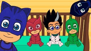 5 LITTLE PJ MASKS Catboy Owlette Gekko Romeo  PJ Masks Cartoons for kids [upl. by Joline359]