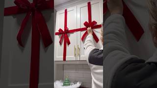 DIY wrapped cabinets diy diycrafts chrsitmas christmasdecor shortsfeed short asmr kitchen [upl. by Courtenay]