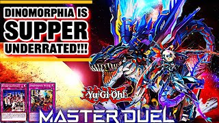 UNDERRATED DINOMORPHIA IS A GOOD DECK   Replays And Decklist  YuGiOh Master Duel [upl. by Gayla]