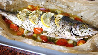 Baked Fish  Pesce Al Cartoccio [upl. by Chapman170]