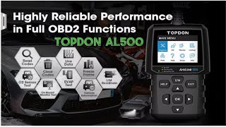 TOPDON AL500 OBD2 Scanner Full Review amp InDepth Demo [upl. by Aderb]