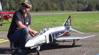 MC DONNELL F4 PHANTOM II KEROSENE TWIN TURBINE SCALE ANNIVERSARY MODEL RC JET [upl. by Resneps225]