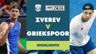 Alexander Zverev vs Tallon Griekspoor Highlights  Rolex Shanghai Masters 2024 [upl. by Enelaj]