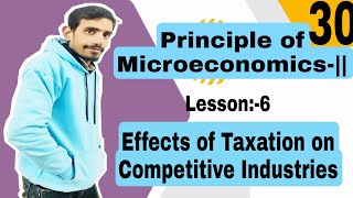 30 Effects of Taxation on Competitive Industries  Principle of Microeconomics  2  DuSol IGNOU [upl. by Nylrad]