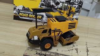 DIECAST METAL ROAD ROLLER HUINA SCALE 160 upgrade to RC mini [upl. by Oilenroc]