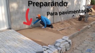 como preparar um solo para assentar bloco de concreto tijolo paver p pavimentação e calçamento [upl. by Siblee]