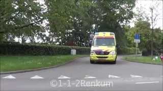 UNIEK Ambulancemotor geeft begeleiding na reanimatie in Doorwerth [upl. by Claybourne]