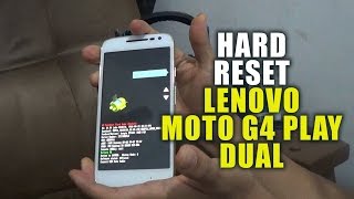 RESET LENOVO MOTO G4 PLAY DUAL XT1601  Resetear  Restaurar  Hard Reset [upl. by Boar]