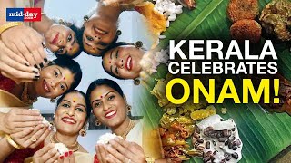 Onam 2023 Kerala Celebrates Onam People Visit Temples Participate In Cultural Activities [upl. by Airednaxela]