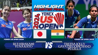 Hirokami  Kato JPN vs Jolly  Pullela IND  YONEX US OPEN 2024  QF [upl. by Venola978]