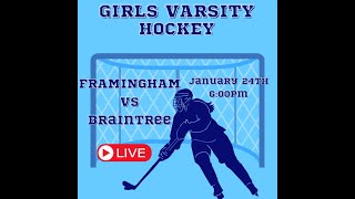 Braintree High School Girls Hockey vs Framingham 12424 6pm live [upl. by Jecoa]