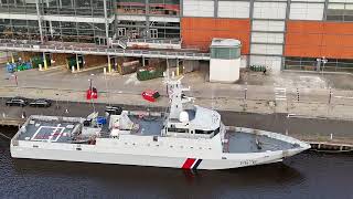 P678 Pluvier French navy patrol vessel at leith docks [upl. by Deegan]