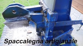 7 Spaccalegna artigianale autocostruito Fai da te  Selfbuilt log splitter [upl. by Milburn]