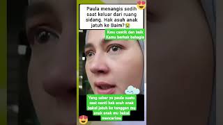 Paula nangis saat keluar dari sidang hak asuh jatuh ke tangan baim vidioshort shortsfeed short [upl. by Amlez]